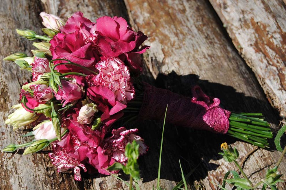 Ramo de novia en tonos fucsia